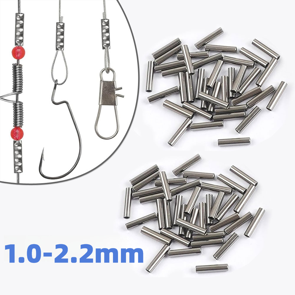 Leader Line - 200Pcs Copper Single Barrel Crimp Sleeves