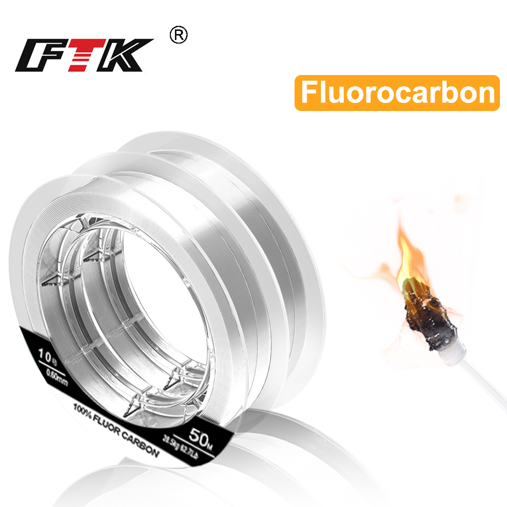 100% Carbon Fiber Fishing Line - Fluorocarbon Line ulasan dan harga