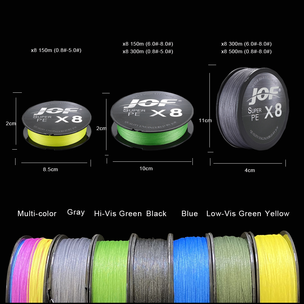 JOF Casting 8X 150m 300m 500m  - Ice Fishing Line ulasan dan harga