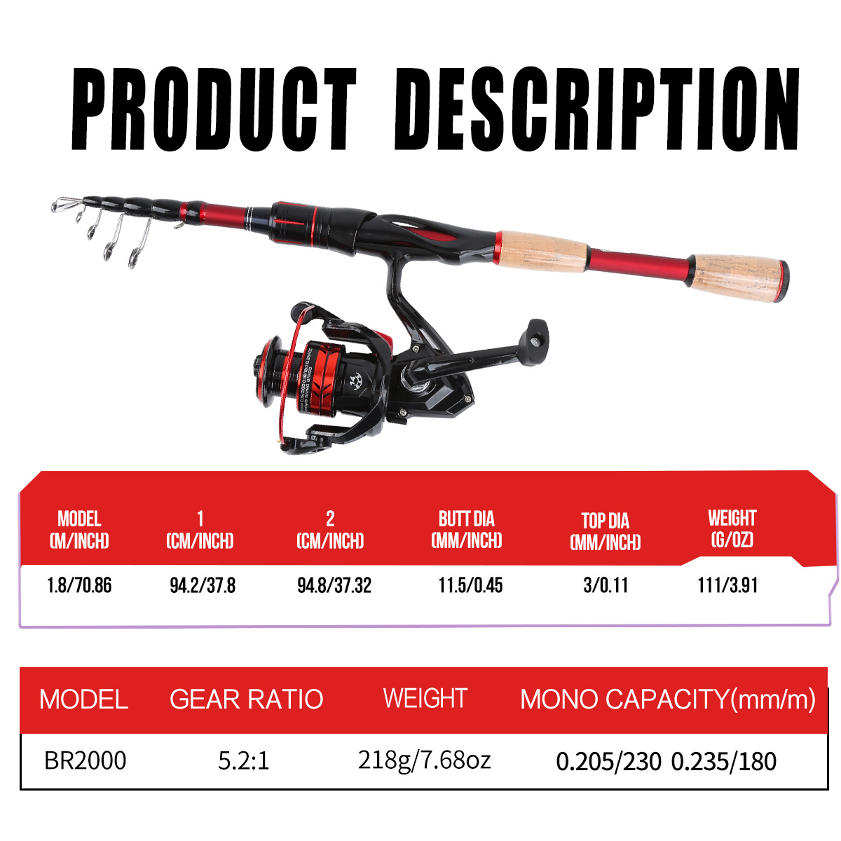 1.8m Carbon Fiber Telescopic L - Fishing Line Box ulasan dan harga